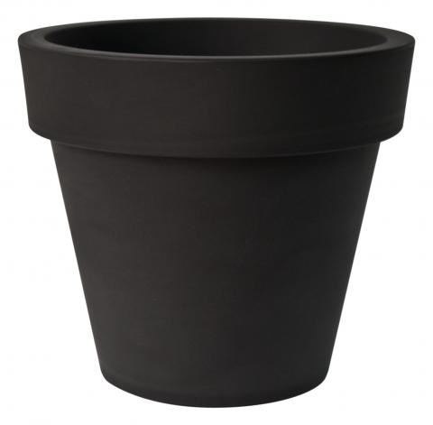 VASO DA ESTERNO IN RESINA TONDO IKON NERO CMØ50XH44