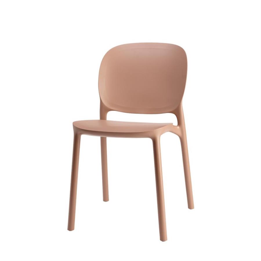 SEDIA IN POLIPROPILENE HUG GO-GREEN CARAMELLO CM.47X54X80H