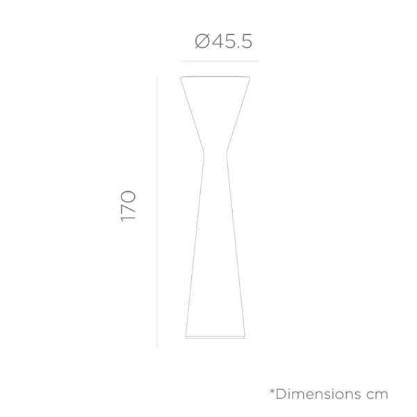 LAMPADA DA TERRA KONIKA ESTERNO LUCE FREDDA CM.Ø45,5XH170