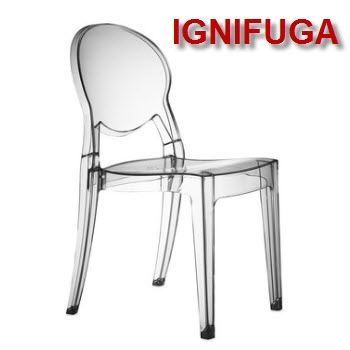 SEDIA IGLOO POLIC. IGNIFUGA TRASPARENTE