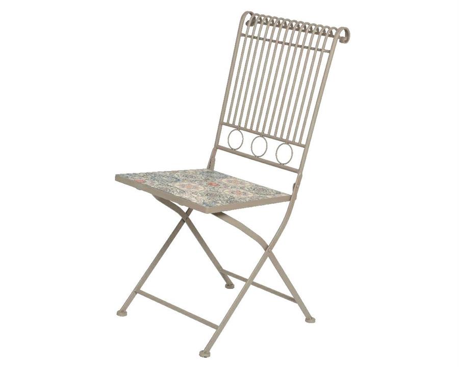 SEDIA BISTROT AVIGNON IN FERRO OUTDOOR CM.45X38X90H. TORTORA