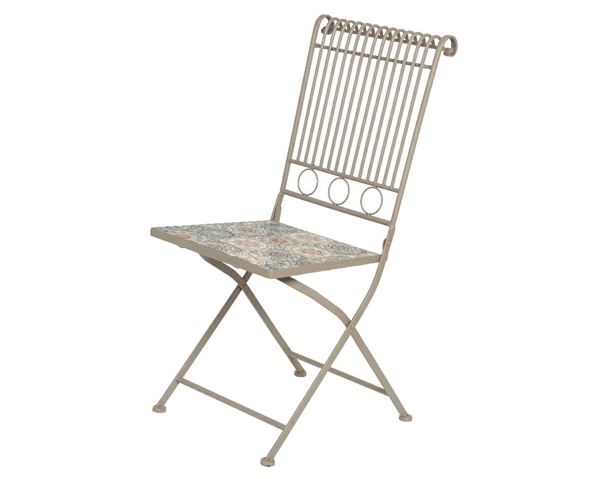 SEDIA BISTROT AVIGNON IN FERRO OUTDOOR CM.45X38X90H. TORTORA