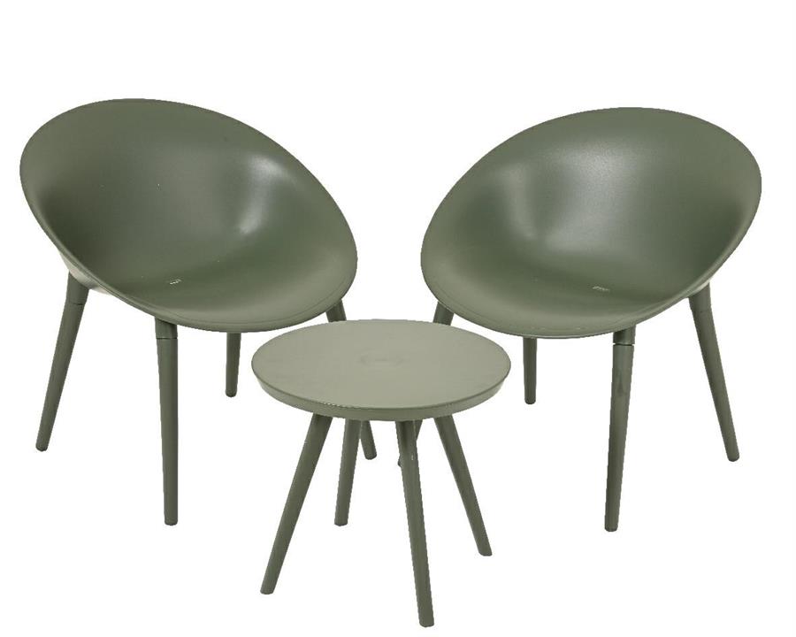 SET MARBELLA OUTDOOR CM.67X74,5X78,5H. VERDE SCURO