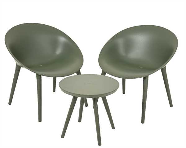 SET MARBELLA OUTDOOR CM.67X74,5X78,5H. VERDE SCURO