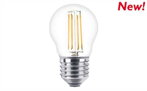 LAMPADINA SFERA LED FILAM. E27 4W 4000K LUCE NATURALE 470LM