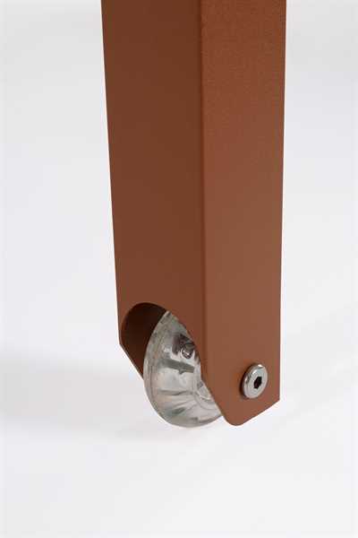 LETTINO DA ESTERNO CON RUOTE KONNOR TERRACOTT CM195X78X32/90