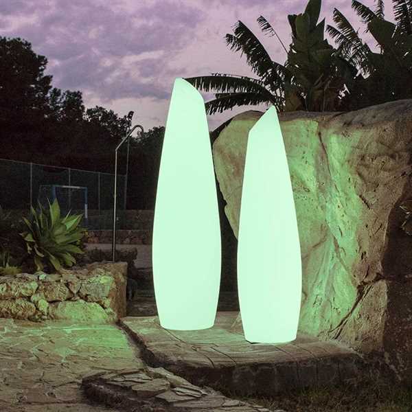 LAMPADA DA TERRA FREDO RICARIC. USB RGB+BIANCO CM.Ø29,5XH139