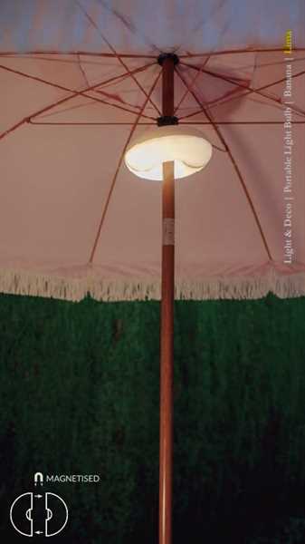 LAMPADA PORTATILE PER OMBRELLONE LIMA RICARIC. USB CM.ø21x9