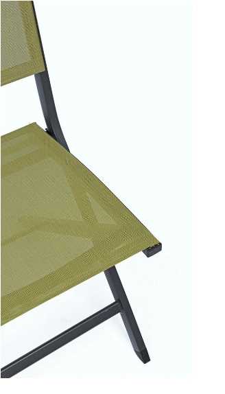 SEDIA PIEGHEVOLE ELIN ANTRACITE E VERDE 47x57x88cm