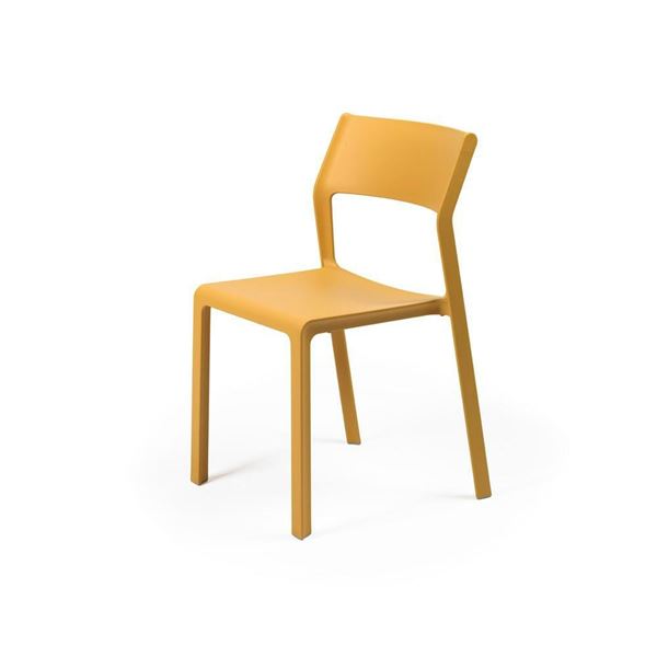 SEDIA IN POLIPROPILENE TRILL BISTROT SENAPE CM.45,5X52XH83