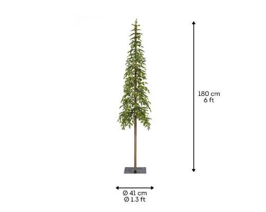 ALBERO NATALE ALPINE FIR 150LED LUCE CALDA CM Ø41 H180