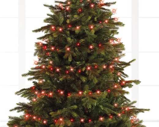 CATENA LUCE ROSSA 360LED MT.27 FILO NERO IP44 TIMER