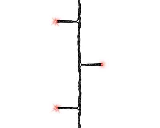 CATENA LUCE ROSSA 360LED MT.27 FILO NERO IP44 TIMER