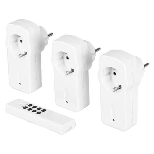 Q-LINK SET 3 PLUG-IN SWITCH UNIT SCHUKO/REMOTE