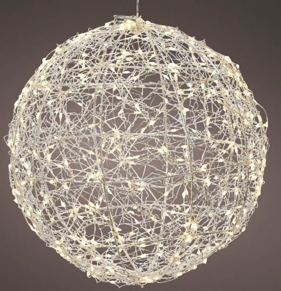 PALLA METALLO BIANCA 960 MICROLED LUCE CALDA CM.D58