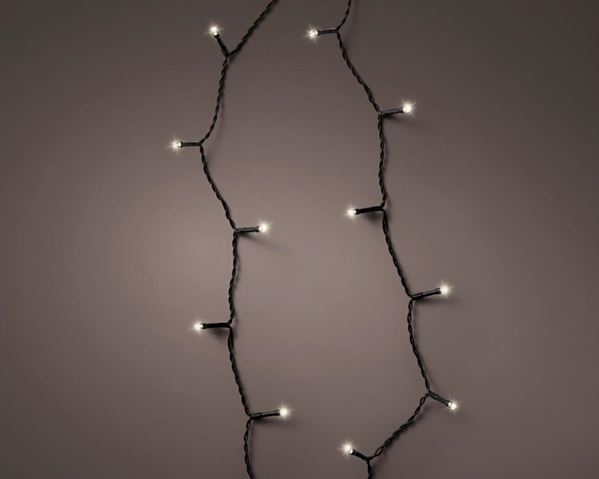 LUCI BATTERIA 192LED L.CALDA 14,3MT FILO NERO OUTDOOR