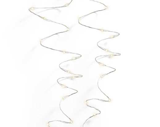 CATENA LUCE CALDA 240MICROLED MT.12 FILO METALLO 8FUNZ.