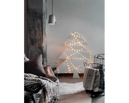 CATENA LUCE CALDA 240MICROLED MT.12 FILO METALLO 8FUNZ.