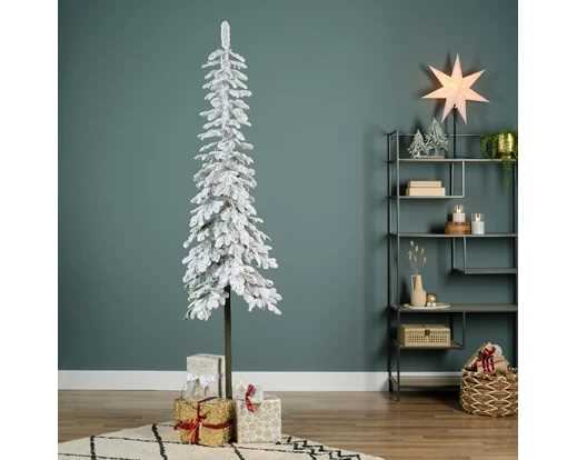 ALBERO NATALE ALPINE FIR INNEVATO BASE PIATTA CM Ø50 H210