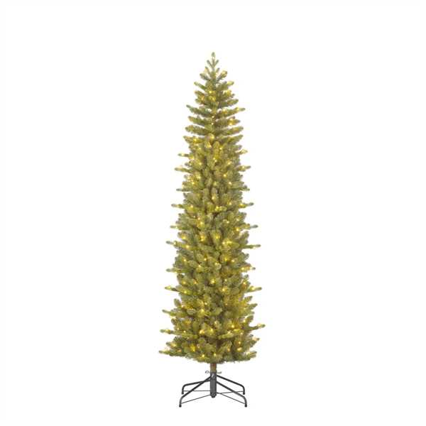 ALBERO NATALE HARMA PILAR VERDE 240LED L.CALDA CM Ø66 H215