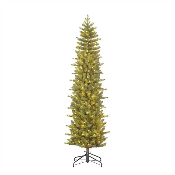 ALBERO NATALE HARMA PILAR VERDE 260LED L.CALDA CM Ø69 H230