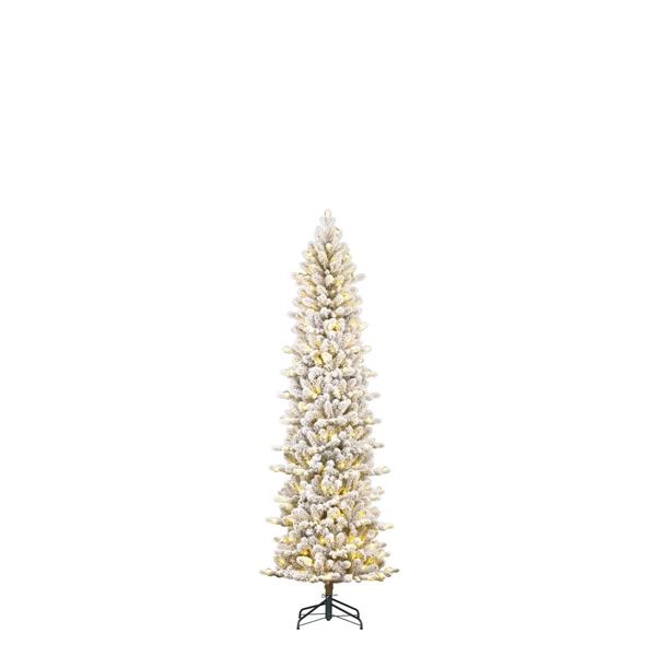 ALBERO NATALE HARMA PILAR GHIACC. 140LED L.CALDA CM Ø58 H155