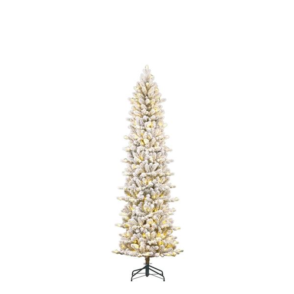 ALBERO NATALE HARMA PILAR GHIACC. 200LED L.CALDA CM Ø63 H185