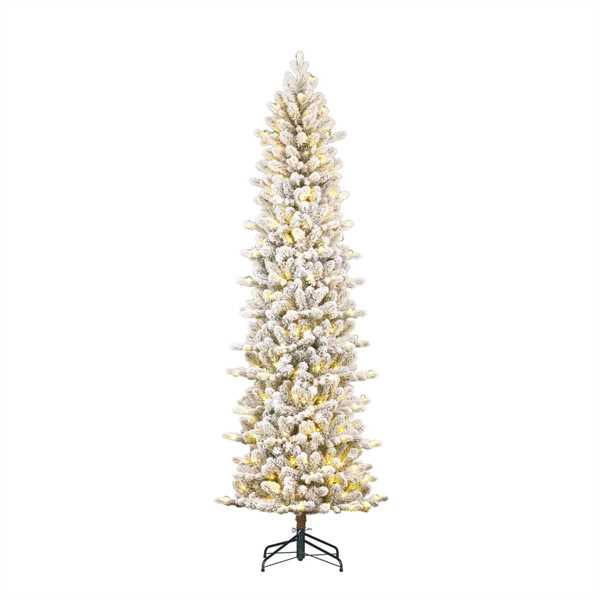 ALBERO NATALE HARMA PILAR GHIACC. 260LED L.CALDA CM Ø69 H230