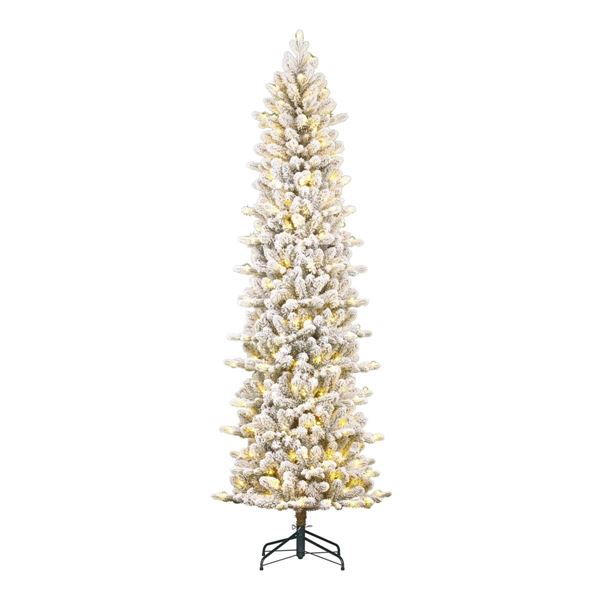 ALBERO NATALE HARMA PILAR GHIACC. 300LED L.CALDA CM Ø73 H260