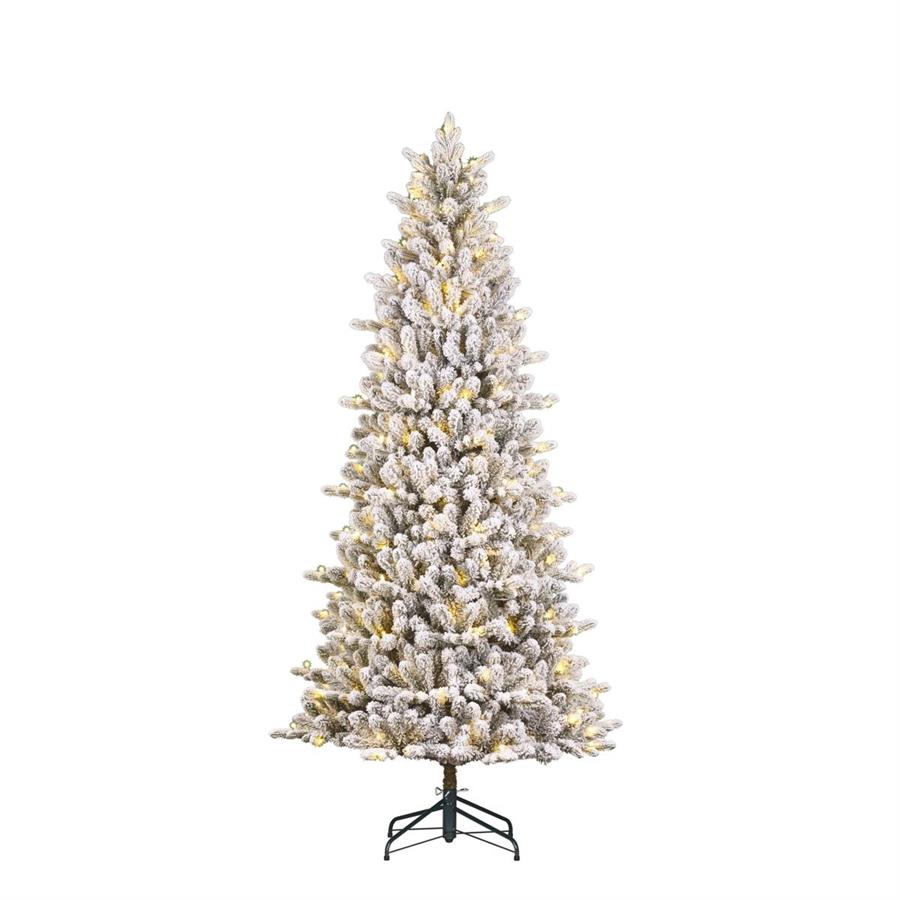 ALBERO NATALE HARMA GHIACCIATO 260LED L.CALDA CM Ø96 H215