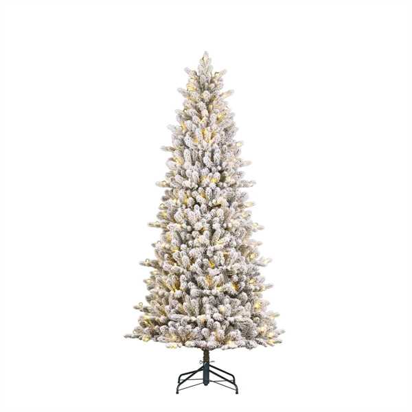 ALBERO NATALE HARMA GHIACCIATO 260LED L.CALDA CM Ø96 H215