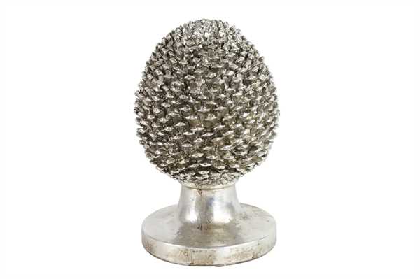 DECORO DEJAN POLIRESINA CM.18,5X18,5X29H ARGENTO