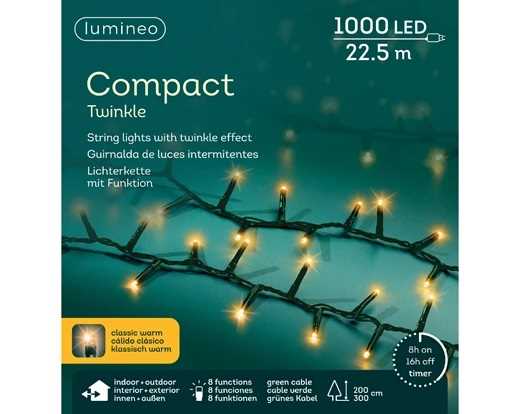 CATENA LUCE CLASSICA 1000LED COMPACT 22,5M FILOVERDE IP44 8F
