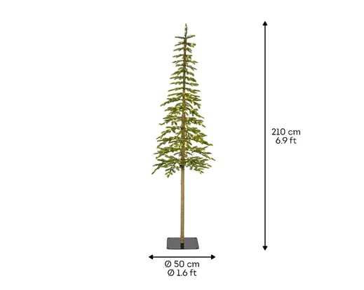 ALBERO NATALE ALPINE FIR 200LED LUCE CALDA CM Ø50 H210
