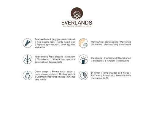 ALBERO NATALE ALPINE FIR 200LED LUCE CALDA CM Ø50 H210