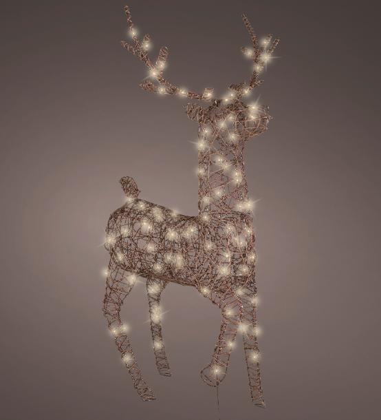 RENNA VIMINI 96 LED L.CALDA FISSA USO ESTERNO CM.26X86X147H