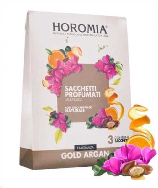 SACCHETTI PROFUMATI3PZ. GOLD ARGAN