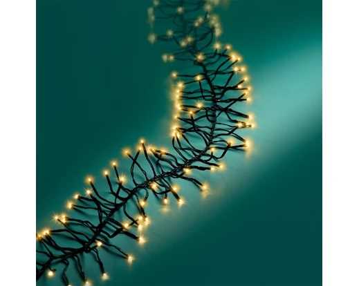 GHIRLANDA LUCE CLASSICA 768LED MT.7 FILO NERO IP44 8 FUNZ.