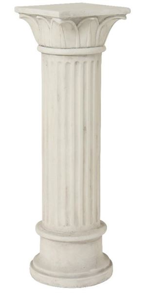 STATUE POLYMAGNESIUM PILLAR OUTDOOR WHITE LUN.36CM X LAR.36C