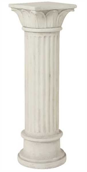 STATUE POLYMAGNESIUM PILLAR OUTDOOR WHITE LUN.36CM X LAR.36C