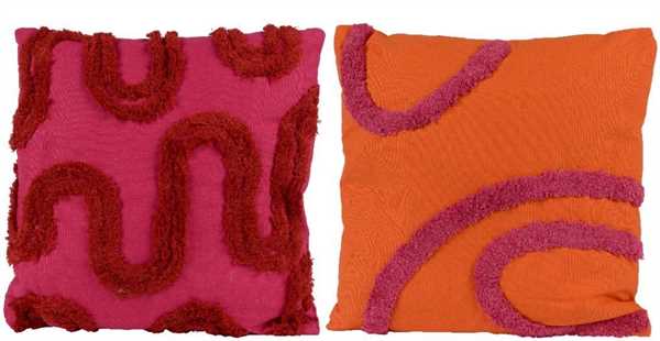 CUSHION EG POLYESTER COTTON SQUARE EMBROIDERY LINE EMBROIDER