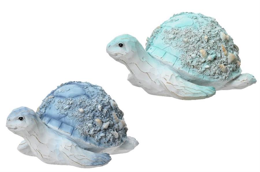 TURTLE POLYRESIN 2COL ASS ASSORTED LUN.17CM X LAR.22CM X ALT