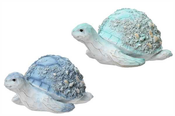 TURTLE POLYRESIN 2COL ASS ASSORTED LUN.17CM X LAR.22CM X ALT