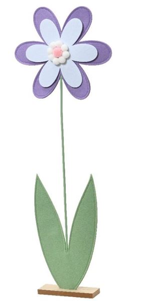 FLOWER FELT FSC MIX 70% PURPLE/COLOUR(S) LUN.7CM X LAR.31CM
