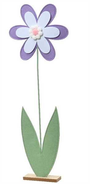 FLOWER FELT FSC MIX 70% PURPLE/COLOUR(S) LUN.7CM X LAR.31CM