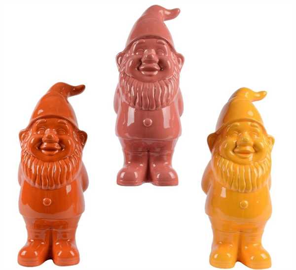 GNOME CERAMIC SHINY HEART 3COL ASS ASSORTED LUN.15CM X LAR.1