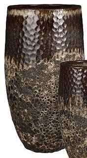 VASO VULCANO ROTONDO CM.D47X88H MARRONE