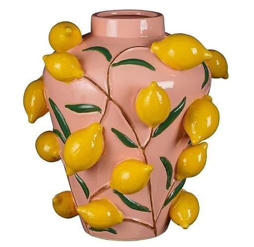 VASO MELIKA LIMONI CM.D35X37,5H ROSA CHIARO