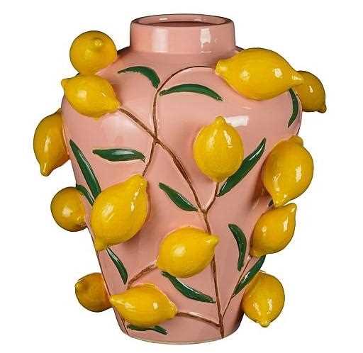 VASO MELIKA LIMONI CM.D35X37,5H ROSA CHIARO