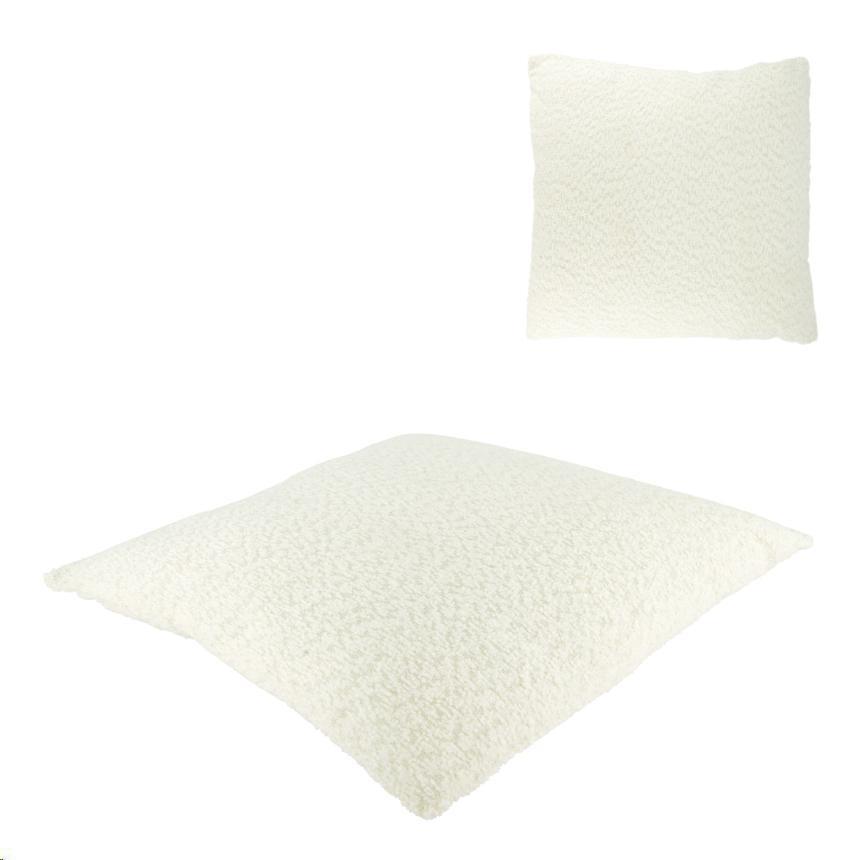 CUSCINO POLIESTERE 45X45X8CM BIANCO SPORCO